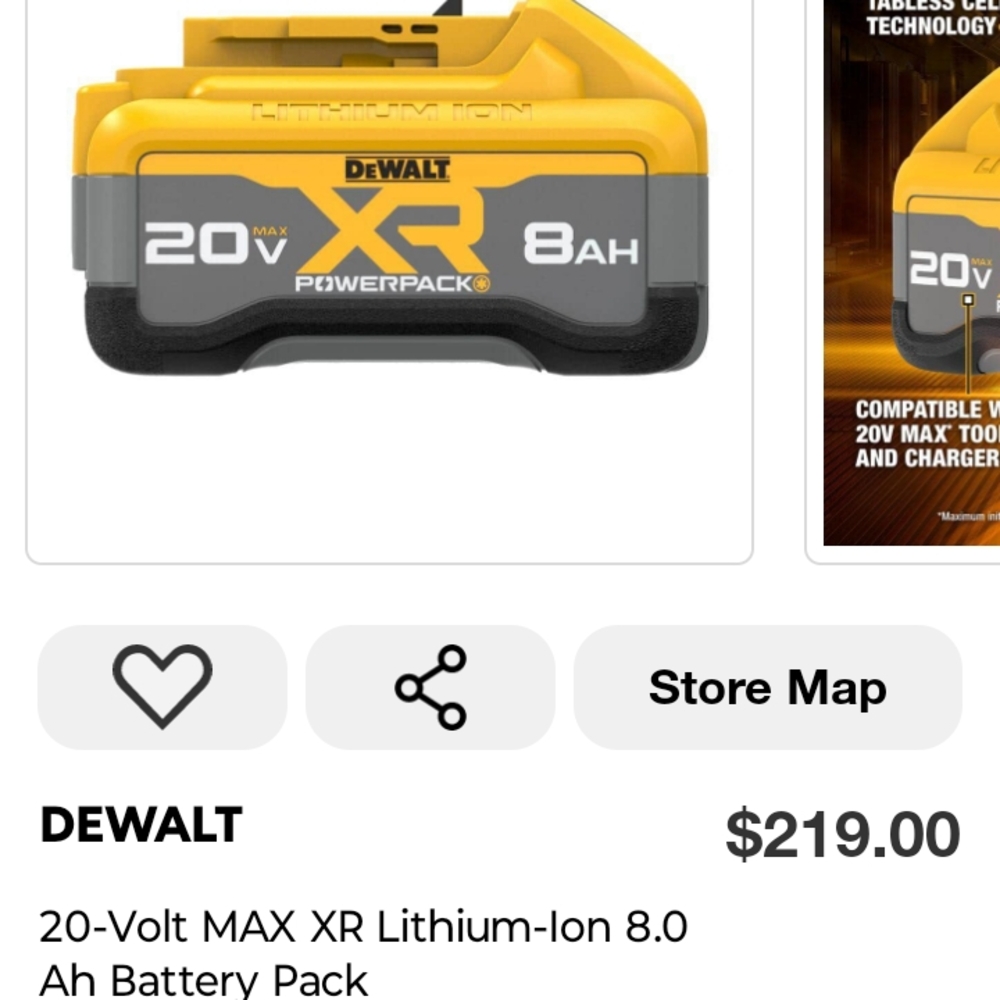 DeWalt 20V MAX XR Lithium-Ion Battery Pack
